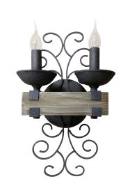 2 Pack Ridge Line Double Sconce