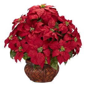 22" Poinsettia w/Decorative Planter
