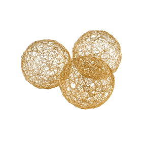 Guita Gold Wire Spheres/5"D - Box of 3
