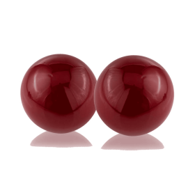 Bola Poppy Red Sphere/3"D - Set of 2