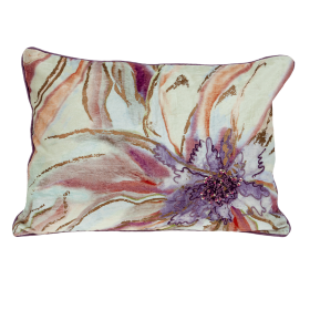 Parkland Collection Zinnia Accent Multicolored Pillow Cover With Poly Insert