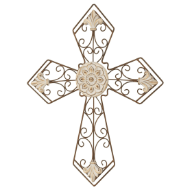 Wall Cross Metal Patina Finish