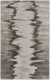 8' X 10' Gray Ivory and Taupe Abstract Power Loom Area Rug