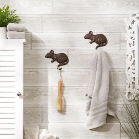 Set of 2 Mouse Wall Hooks - Stylish and Functional Home Decor