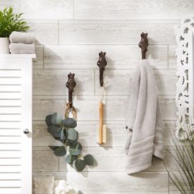 Rustic Horse Wall Hook Set of 3 - Decorative Equestrian Hooks for Home or Stable