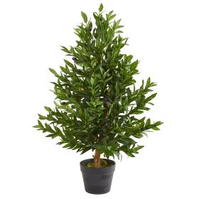 35" Olive Cone Topiary Tree UV Resistant (Indoor/Outdoor)