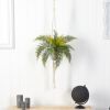 25" Fern Hanging Artificial Plant in Decorative Basket