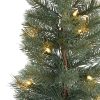 4' Green Pine Xmas Tree w/70 Clear Lights, 154 Tips & Burlap