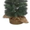 4' Green Pine Xmas Tree w/70 Clear Lights, 154 Tips & Burlap