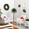 5' Xmas Palm l Tree with 150 Warm White LEDs & 59 Tips