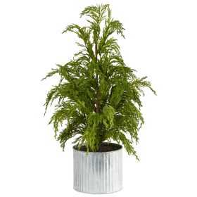 20" Cedar Pine "Natural Look" Tree in Decorative Planter