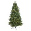 6' Grand Teton Flat Back Xmas Tree w/180 LEDs and 727 Tips