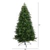 6' Grand Teton Flat Back Xmas Tree w/180 LEDs and 727 Tips
