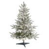 3' Flkd Manchester Spruce Xmas Tree w/50 Lights & 133 Tips