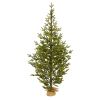 6' Fraser Fir Xmas Tree w/250 LEDs 1243 Tips Burlap Base