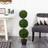 3' Boxwood Triple Ball Topiary Tree (Indoor/Outdoor)