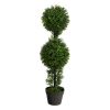 34" Boxwood Double Ball Topiary Artificial Tree
