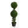 34" Boxwood Double Ball Topiary Artificial Tree