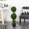 34" Boxwood Double Ball Topiary Artificial Tree