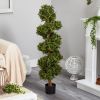 46" Boxwood Spiral Topiary Artificial Tree (Indoor/Outdoor)
