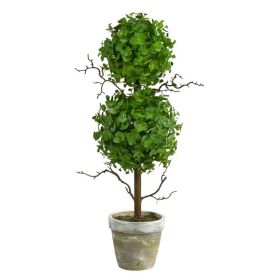 2' Eucalyptus Double Ball Topiary Artificial Tree