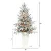 44" Flkd Manchester Spruce Xmas Tree w/50 Lights in Planter