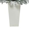 44" Flkd Manchester Spruce Xmas Tree w/50 Lights in Planter