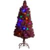 4' Flocked Pink Christmas Tree w/30 LED Light & 135 Branches