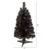 2' Black Artificial Christmas Tree with 35 LED Lights and 72
