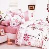 Blancho Bedding - [Cherry Blossom] 100% Cotton 4PC Duvet Cover Set (Full Size)(Comforter not included)
