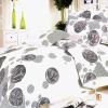 Blancho Bedding - [White Gray Marbles] 100% Cotton 3PC Duvet Cover Set (Twin Size)(Comforter not included)