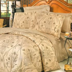 Blancho Bedding - [Love of Coffee] 100% Cotton 4PC Duvet Cover Set (Queen Size)(Comforter not included)