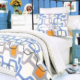 Blancho Bedding - [Traces of Dreams] 100% Cotton 4PC Duvet Cover Set (Full Size)(Comforter not included)