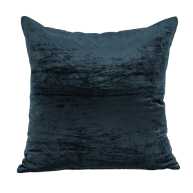 Parkland Collection Kyan Dark Blue Solid Throw Pillow (Color: Dark Blue, size: 18" x 18")