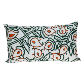 Parkland Collection Celeste Accent Pillow Cover With Poly Insert (Color: White, size: 14 x 24 x 6)