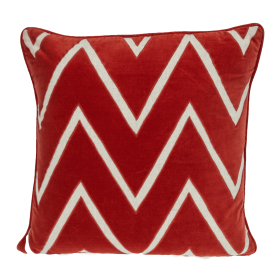 Parkland Collection Onyx Contemporary Pillow Cover With Poly Insert (Color: Red, size: 22 x 22 x 6)
