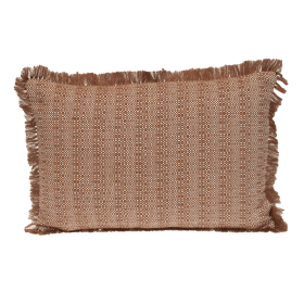 Parkland Collection Transitional Stripes Rectangle 14" x 20" Pillow (Color: BROWN, size: 14" x 20")