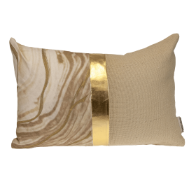Parkland Collection Transitional Stripes Rectangle 14" x 20" Pillow (Color: Beige1, size: 14" x 20")