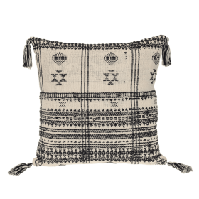 Parkland Collection Transitional Tribal Square 18" x 18" Pillow (Color: Beige, size: 18" x 18")