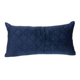 Parkland Collection Milo Transitional Quilted Throw Pillow (Color: Navy, size: 12" x 24")