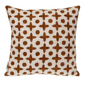 Parkland Collection Transitional Print Square 18" x 18" Pillow (Color: Rust, size: 18" x 18")
