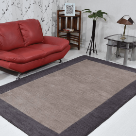 Rugsotic Carpets Hand Tufted Wool Area Rug Contemporary (Color: Light Brown Brown, size: 4'x6')