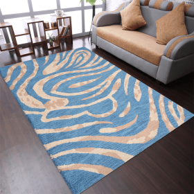 Rugsotic Carpets Hand Tufted Wool Area Rug Contemporary (Color: Blue1, size: 5'x8')