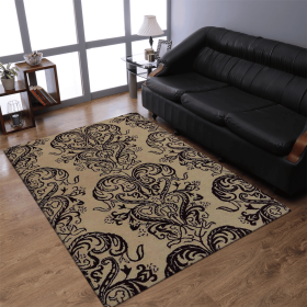 Rugsotic Carpets Hand Tufted Wool Area Rug Contemporary (Color: Cream Brown1, size: 5'x8')