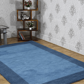 Rugsotic Carpets Hand Tufted Wool Area Rug Contemporary (Color: Blue, size: 6'x9')