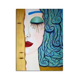 100% Hand Painted Oil Painting  Art Handmade Blue Hair Dancer Wall Decor Paintings Pure Hand Painted Spanish Dancers Wall Pictures On Canvas (size: 90x120cm)