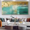 Handmade Oil Painting Large Original Gold Oil Painting on Canvas Abstract Gold Art Painting Bedroom Wall Decor Modern Textured Decorative Painting