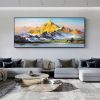 Hand Painted Oil Painting Large Landscape Oil Painting Original Mountain Canvas Abstract Painting Modern Art Acrylic Painting Luxurious Decorative Pai