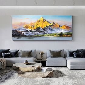 Hand Painted Oil Painting Large Landscape Oil Painting Original Mountain Canvas Abstract Painting Modern Art Acrylic Painting  Luxurious Decorative Pa (style: 01, size: 75x150cm)