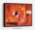 Blue Green and Yellow Abstract Painting Floating Frame Canvas